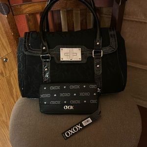 XOXO Black shoulder bag and wallet